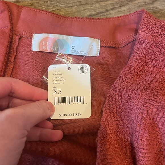 FREE PEOPLE  Changing Tides Cotton Crop Top & Pants - Rust - NWT- XS - Picture 10 of 16